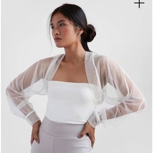 Bridal Off-White Mesh Blouse - Olympia Bolero by Marcella NYC